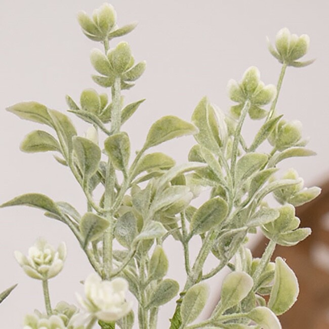 White Star Lavender Buds Bush 12″ High – Faux Greenery Spring Summer Floral