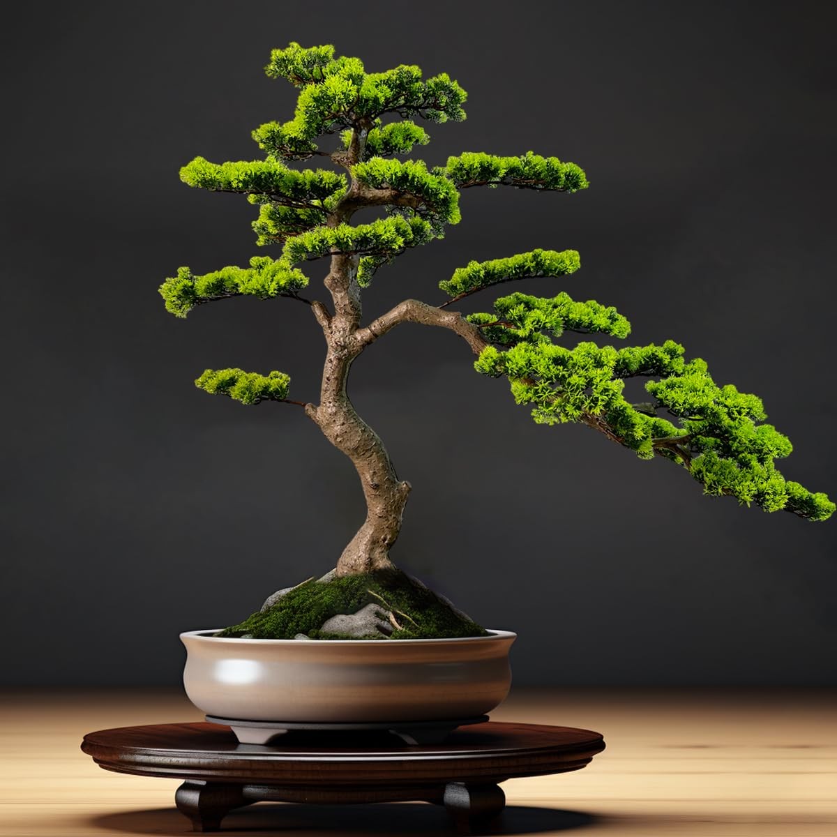 3ft（36in） Artificial Bonsai Tree Juniper Faux Plants Indoor Big Fake Plants D…