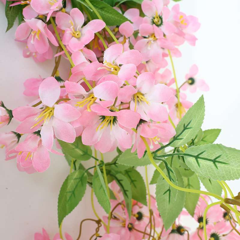Artificial Fake Hanging Basket Plant Silk Flowers Vine String Home Decor Outdoor
