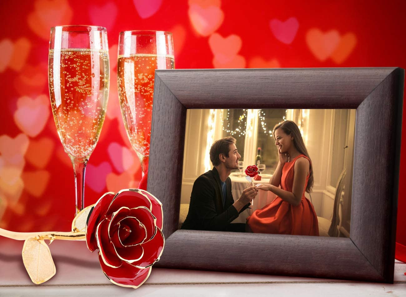 Eternal 24K Red Rose Gold Leaf – Perfect Gift for Any Occasion
