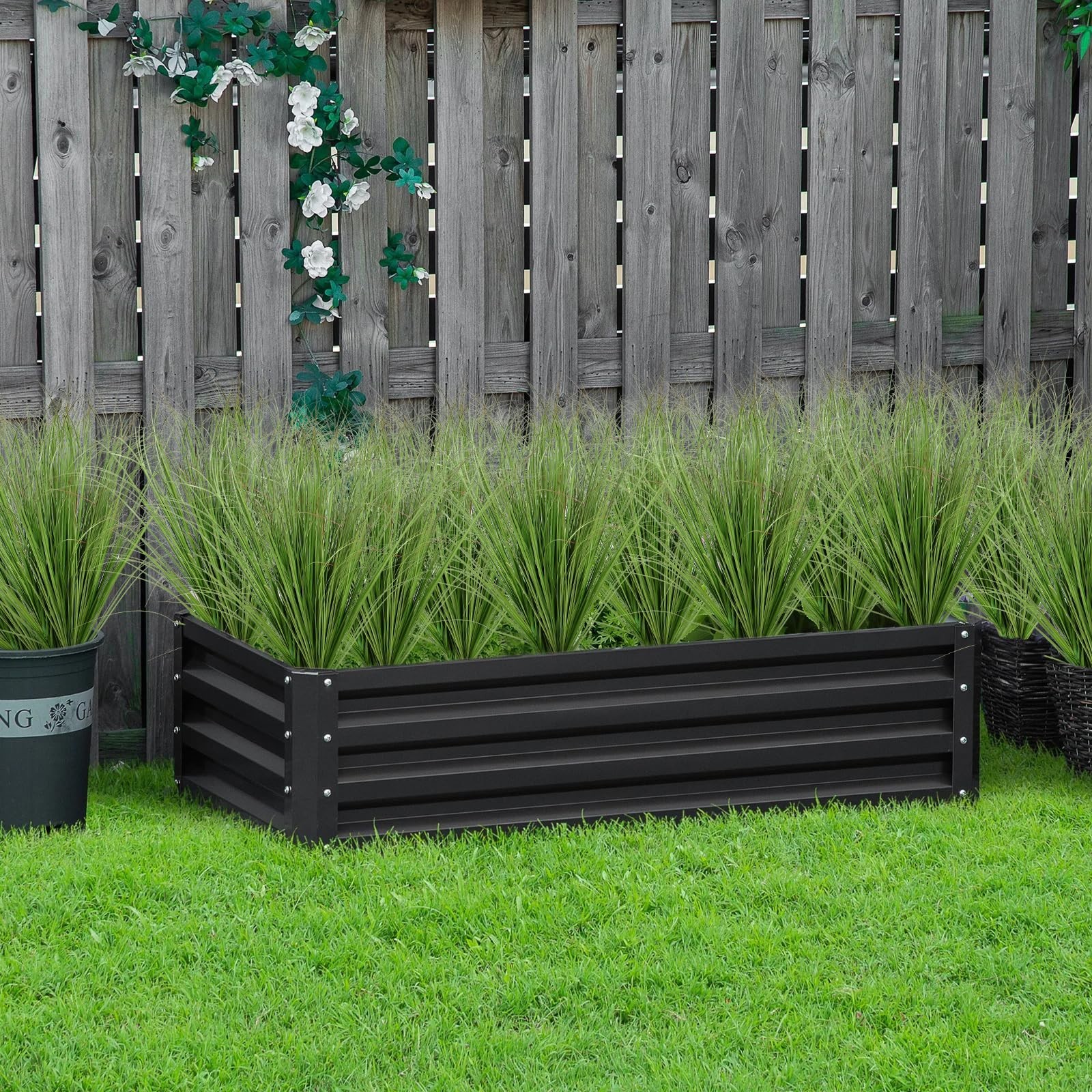 20 Bundles UV Resistant Fake Wheat Grass – Artificial Greenery for Indoor/Outdoo