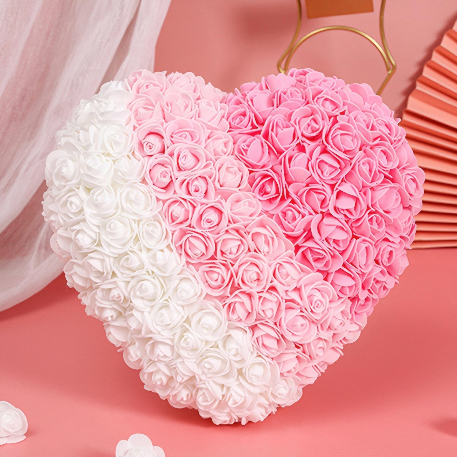 500 PCS 1.4 Inch Mini Artificial Flower Heads Foam Roses Mixed Color DIY