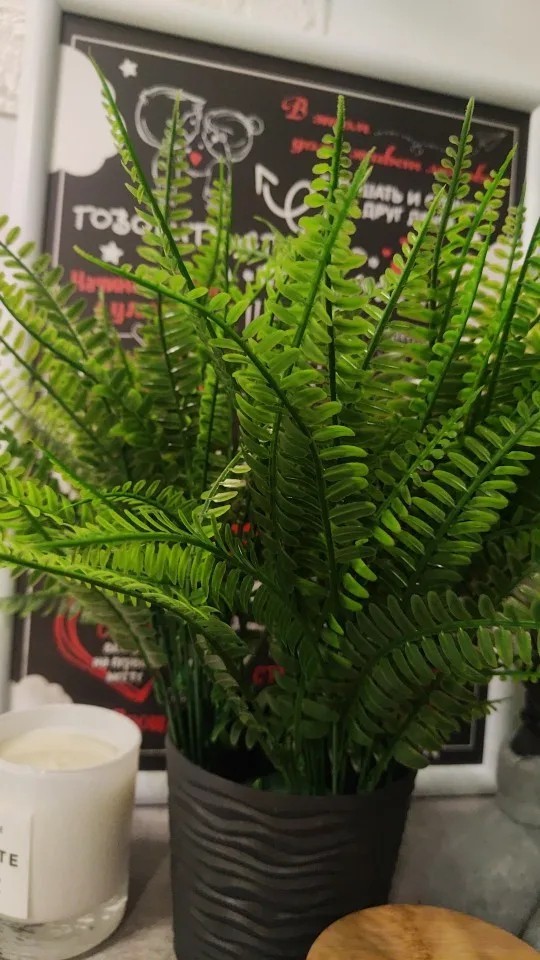 2pcs Artificial Boston Fern Plants UV Resistant Greenery Summer Outdoor Decor