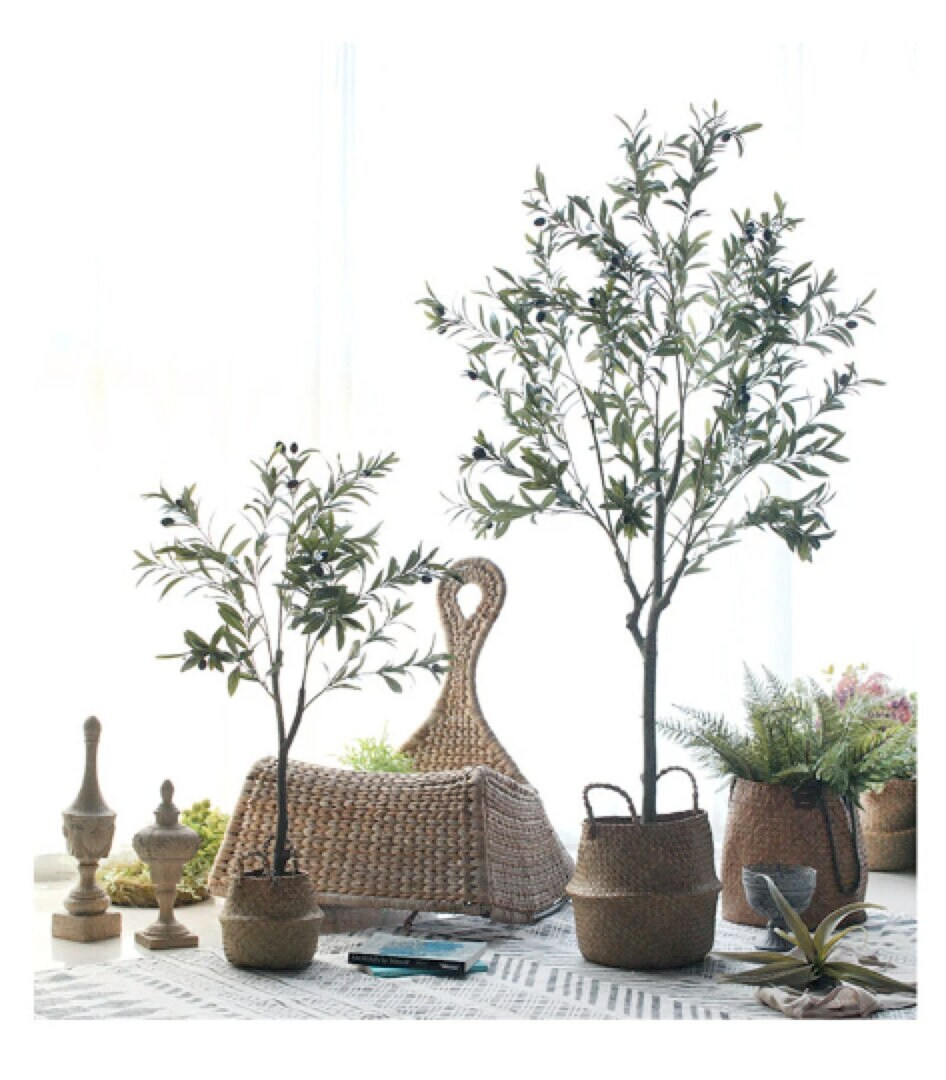 6FT Artificial Olive Leaf Tree Faux Tree Plant Indoor Outdoor Potted Plant