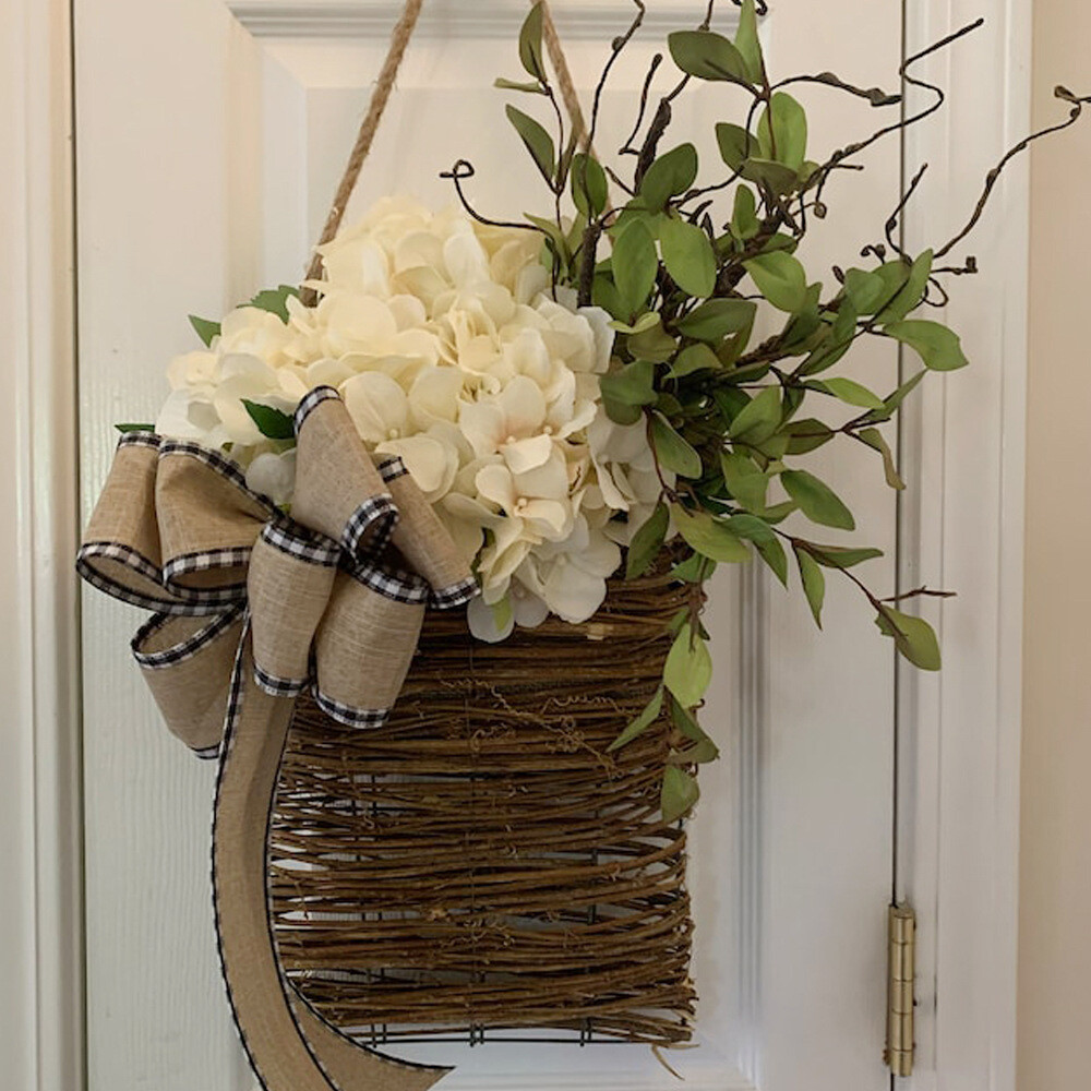 Front Door Hanging Fake Artificial Flower Wreath Garland for Wedding Home Decor