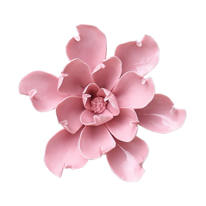 Porcelain Ceramic Flower 3D Orchid Rose Wall Decor Hangings Study Room Art Hang