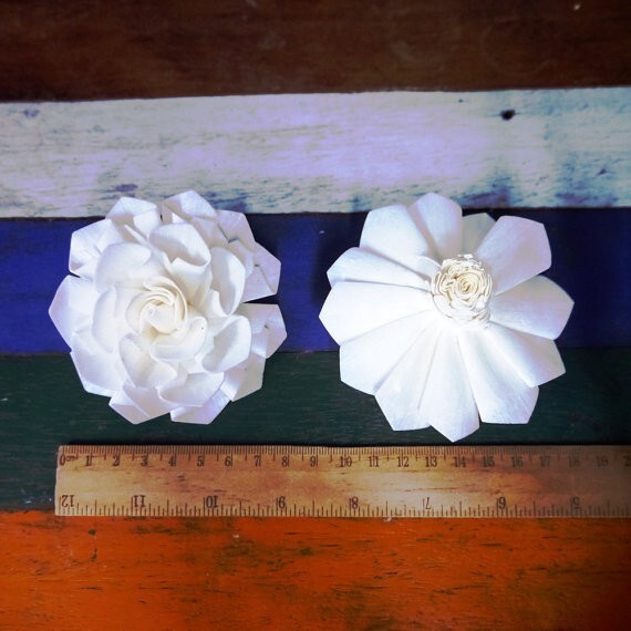 9 Dahlias Artificial Sola Wood Flower Diffuser Flowers 8 cm Dia. For Craft