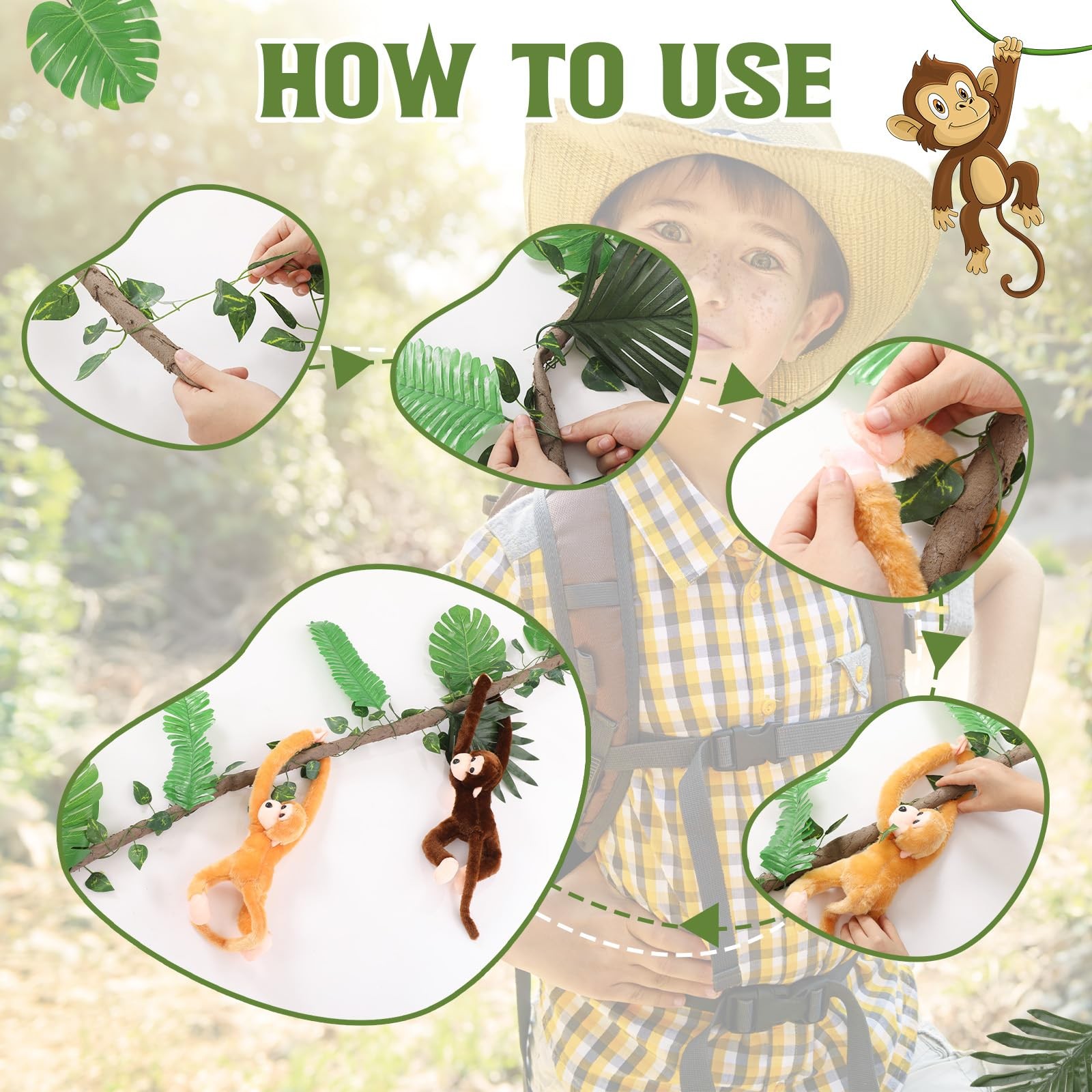 1 Set/ 29 Pcs Jungle Theme Party Decorations Rainforest Classroom Decorations…
