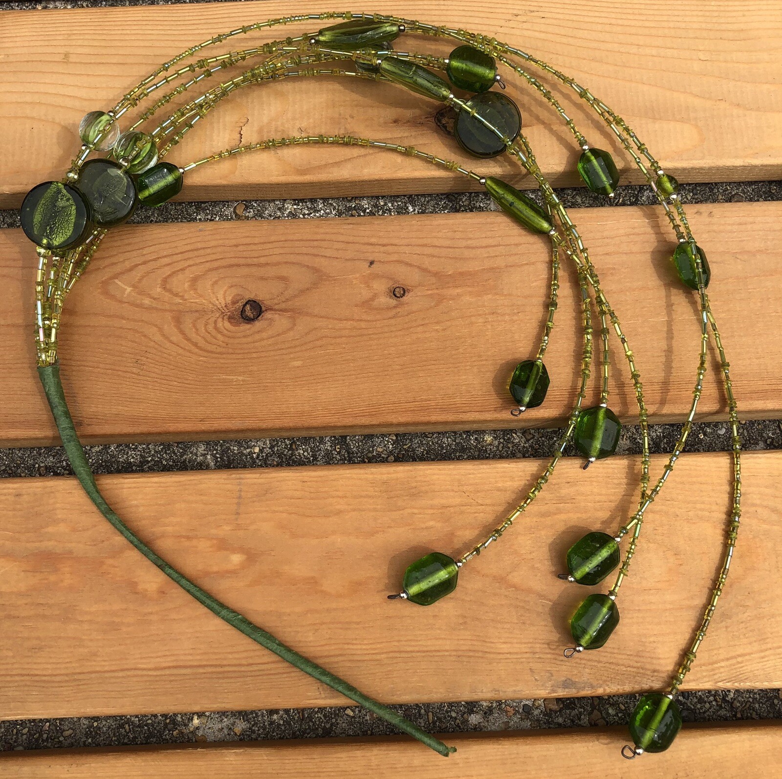 Lot Of 3 Glass Bead Floral Picks Green Christmas/Seasonal/Garland/Wreaths