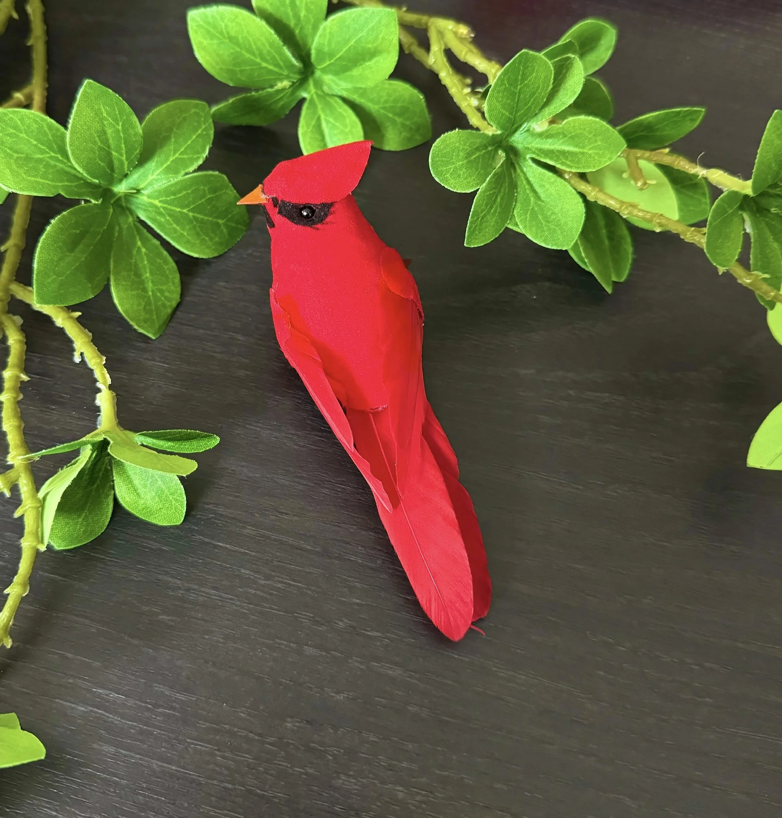 3 Pcs Artificial Red Feather Bird,Modern Jungle Garden Home…