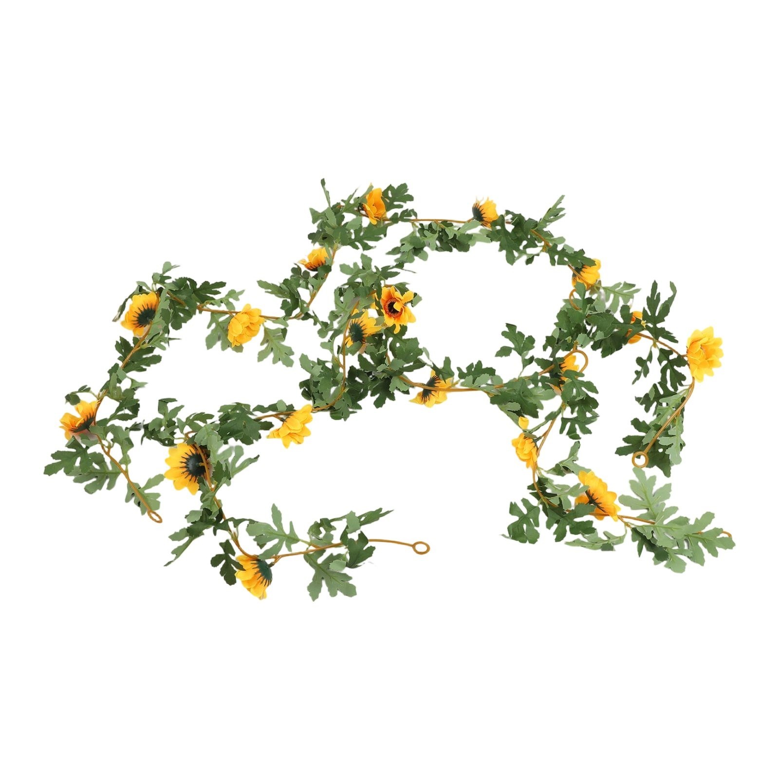 2 Pcs 175cm Artificial Sunflower Vine Garland for Indoor and Outdoor Use