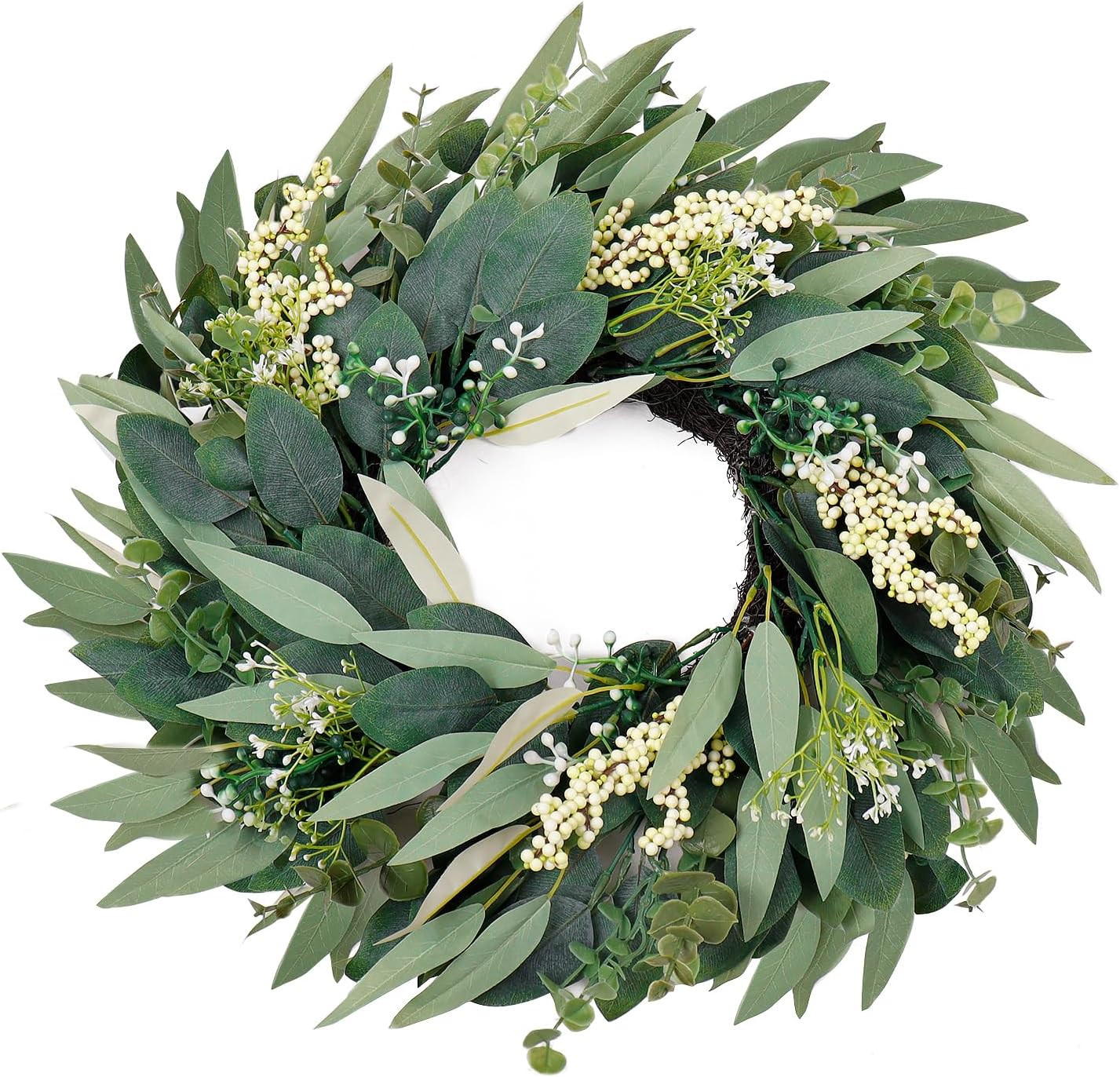 Eucalyptus Wreaths for Front Door 20 Inch Artificial Greenery Summer Spring Wrea