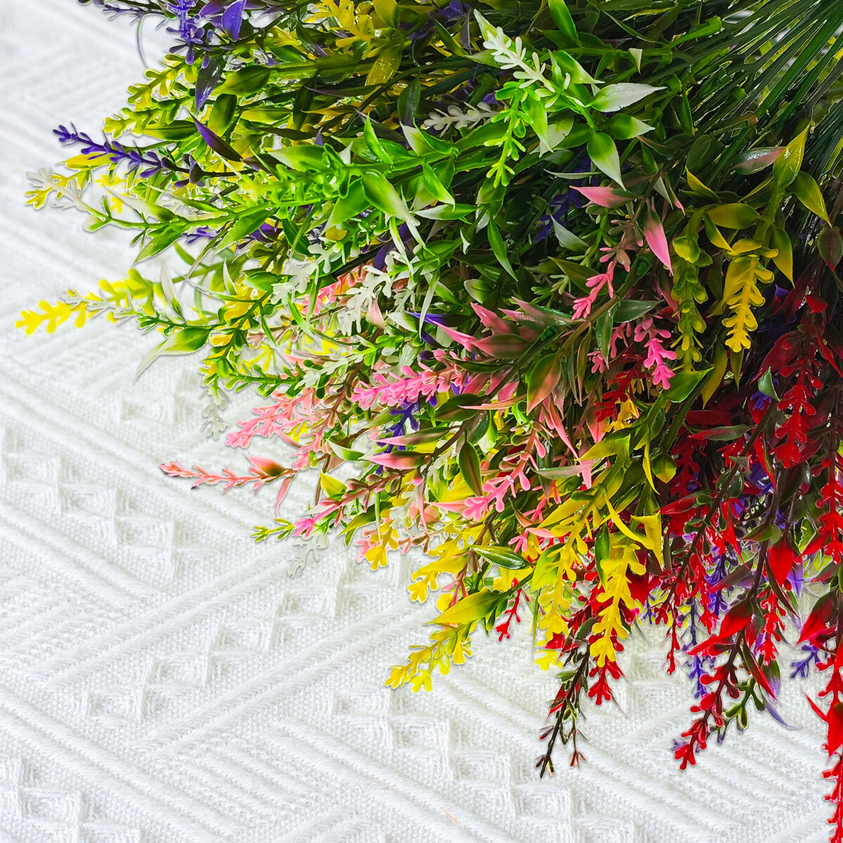 8 Bundles Artificial Flowers UV Resistant Fake Plants Outdoor Home Garden Decor