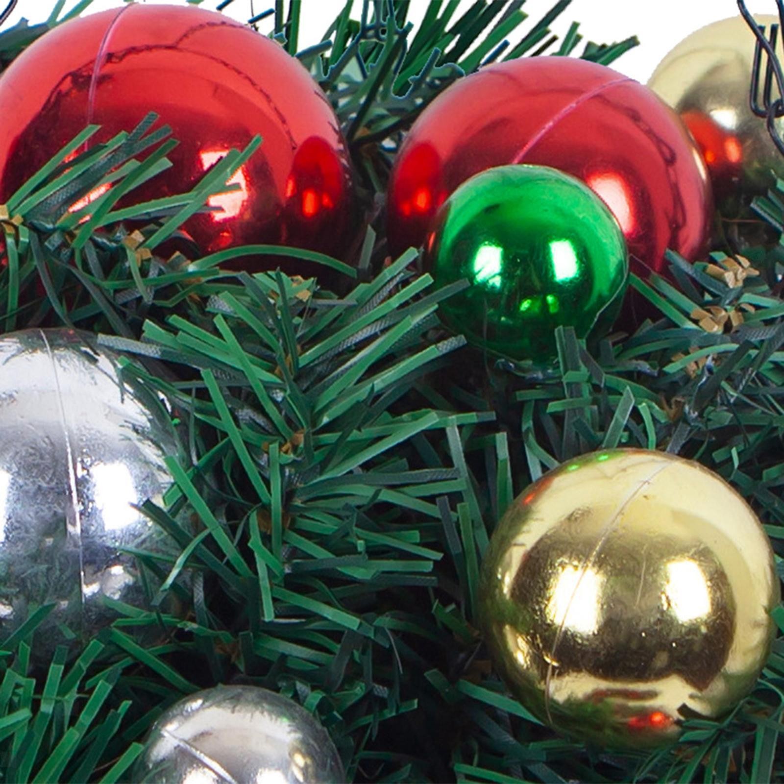 Christmas Hanging Basket Wreath Xmas Decoration Front Door Wreath
