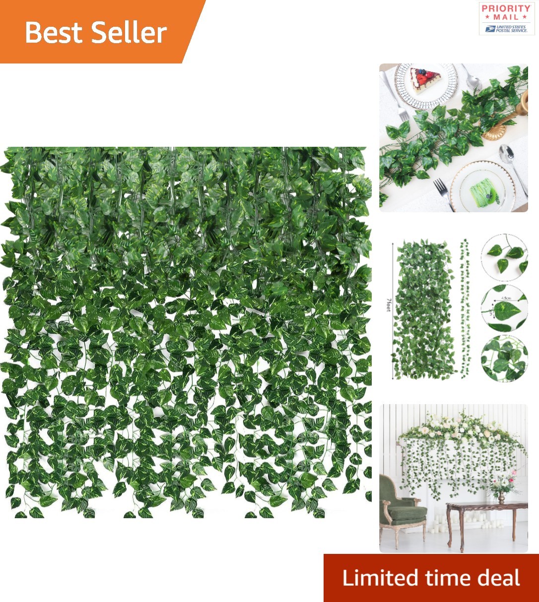 36 Pack Artificial Ivy Greenery Garland 259ft Fake Vines for Jungle Theme Decor