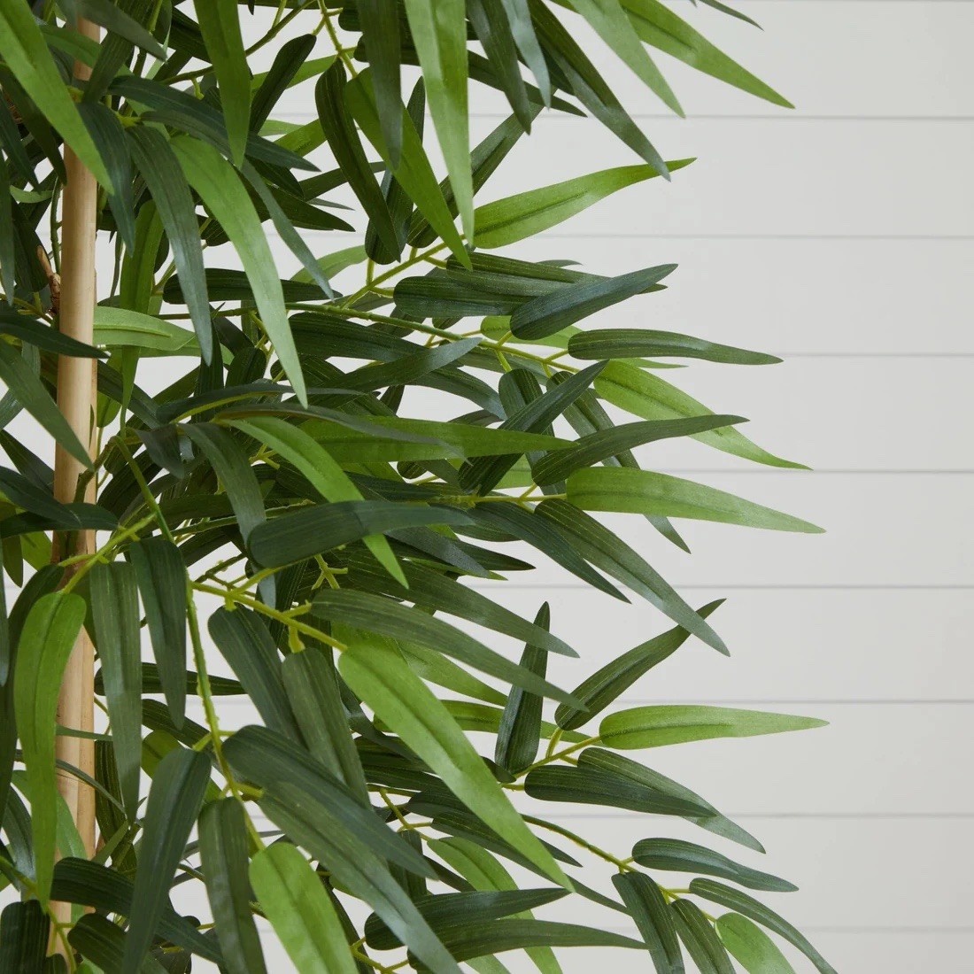 6’ Artificial Bamboo Tree in Black Pot Planter, Natural Trunks & Garden Decor