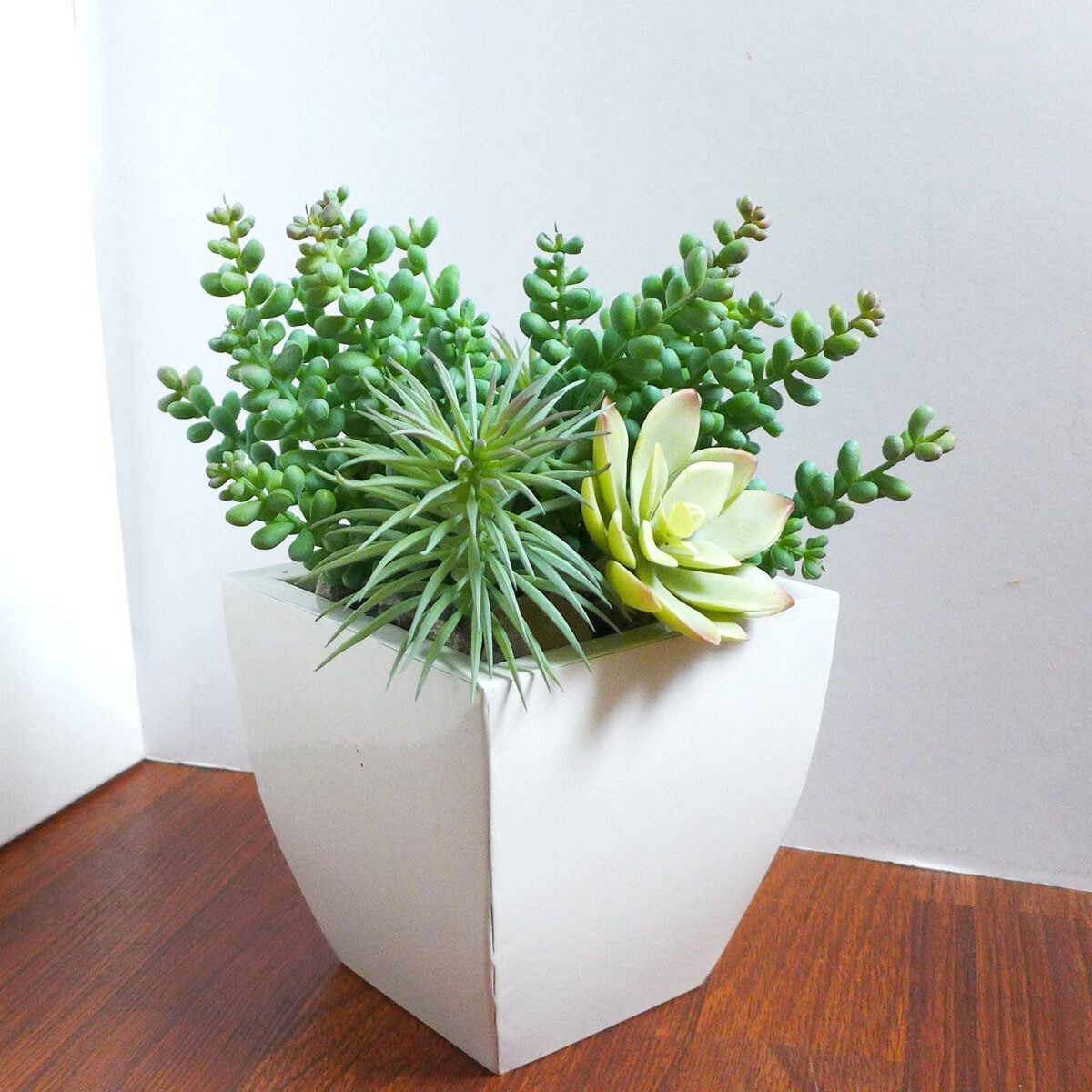 5 Pcs Artificial Plants Gray Succulents Pine Trees (#75)