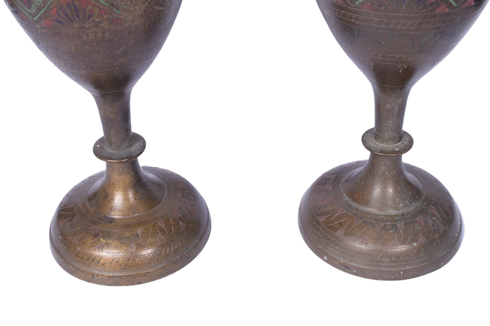 Pair of vintage brass highly decorative beautiful big size flower pots. G7-654