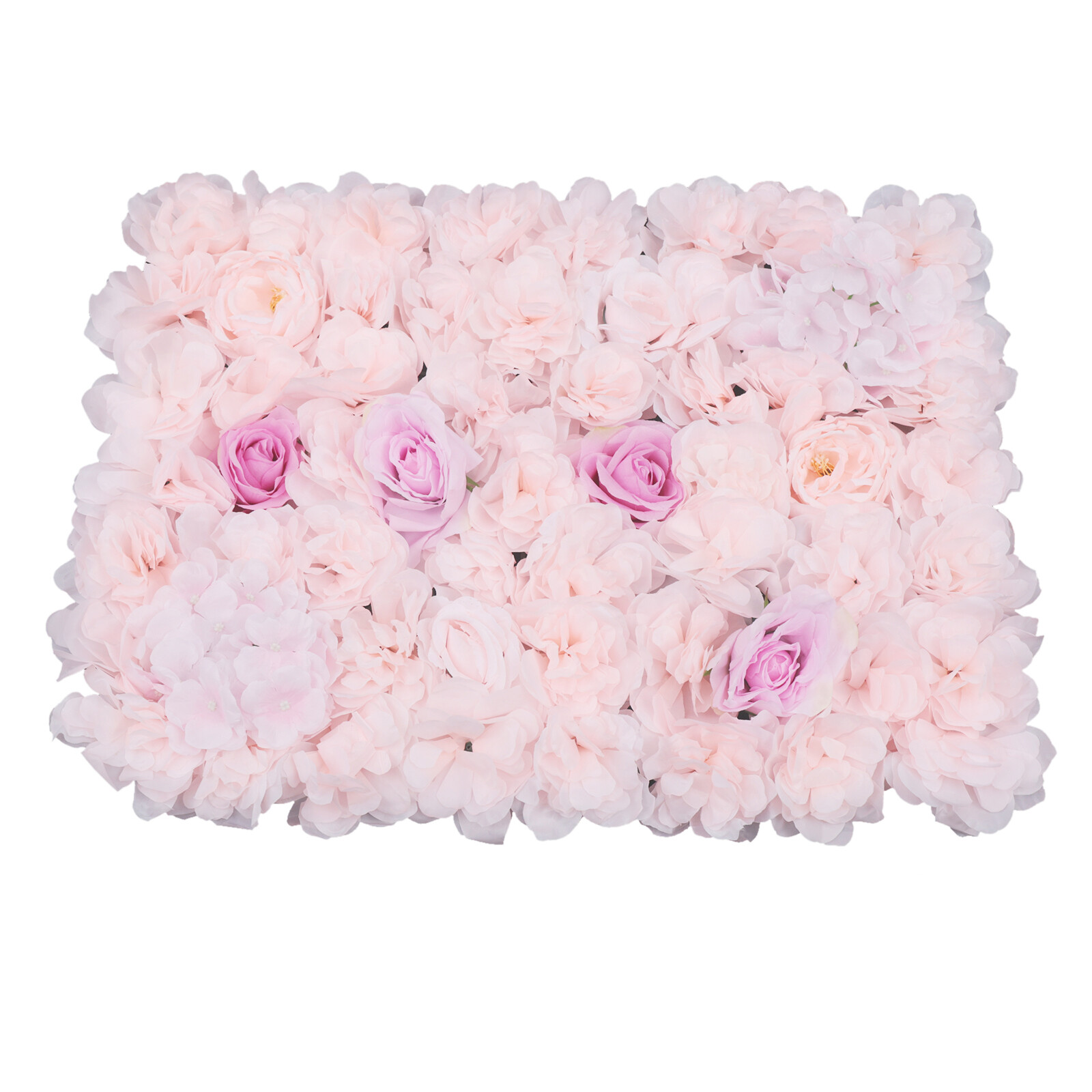 4Pcs Artificial Flower Wall Panel Backdrop Wedding Party Background Venue Decor