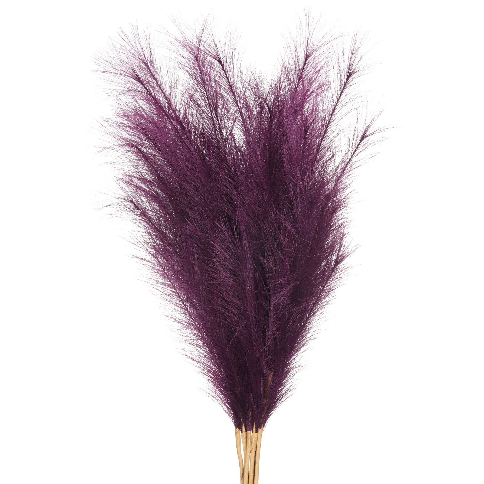 37.8in Pampas Grass Decor, 7 Pcs Artificial Pampas Grass Bulk, Dark Purple