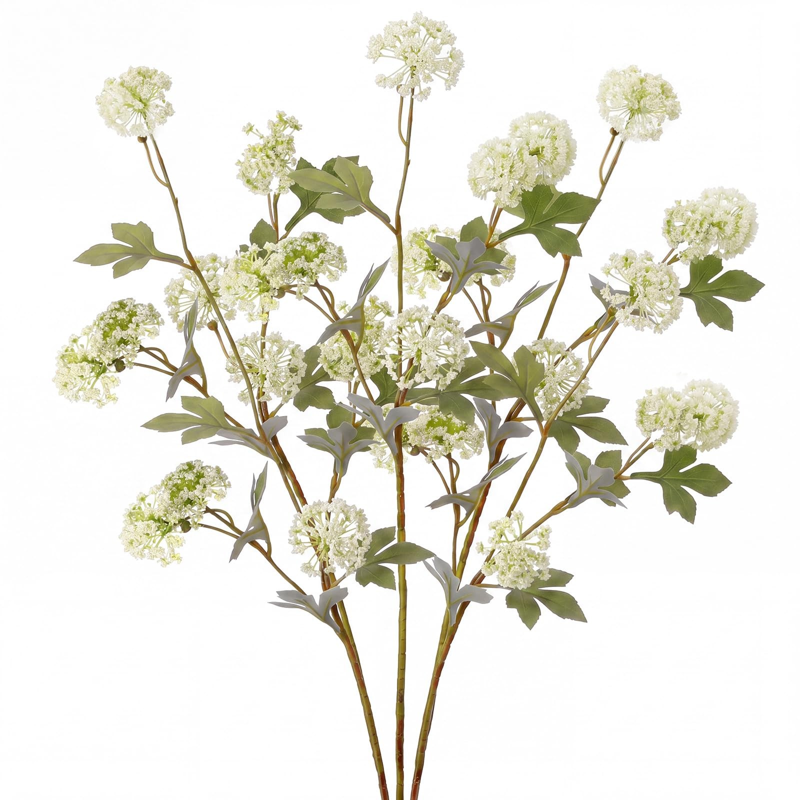 3 Pcs 25” Artificial Hydrangeas Flower for Vase White Faux Hydrangeas Plasti…