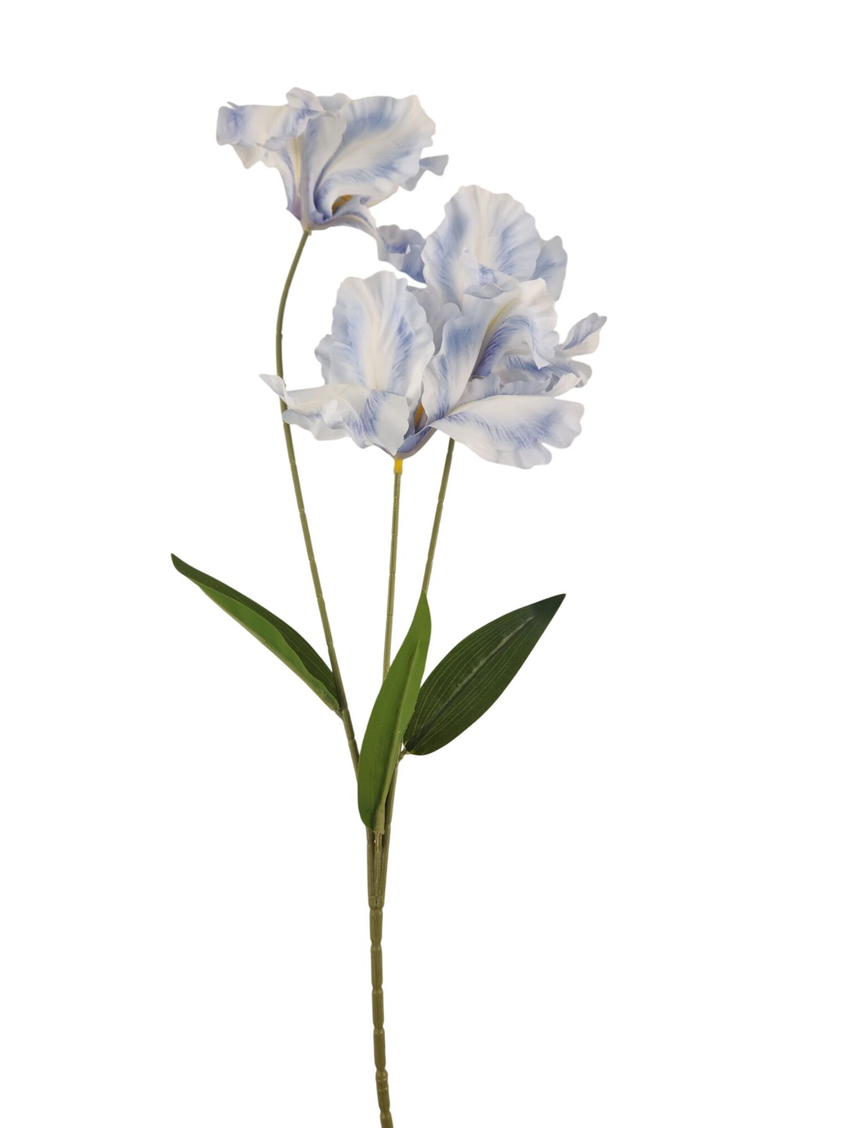Luxury Faux Iris Stem Periwinkle Blue White Artificial Flower Wedding Floral Fre
