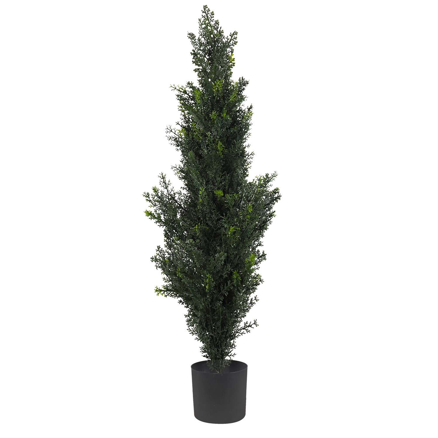 Artificial Cedar Topiary Trees with Plastic Nursery Pot For Home Christmas Decor