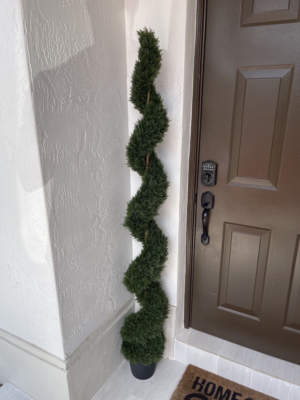 6’ Artificial Cedar Spiral Topiary Tree UV Indoor/Outdoor Home Decor.Retail $309