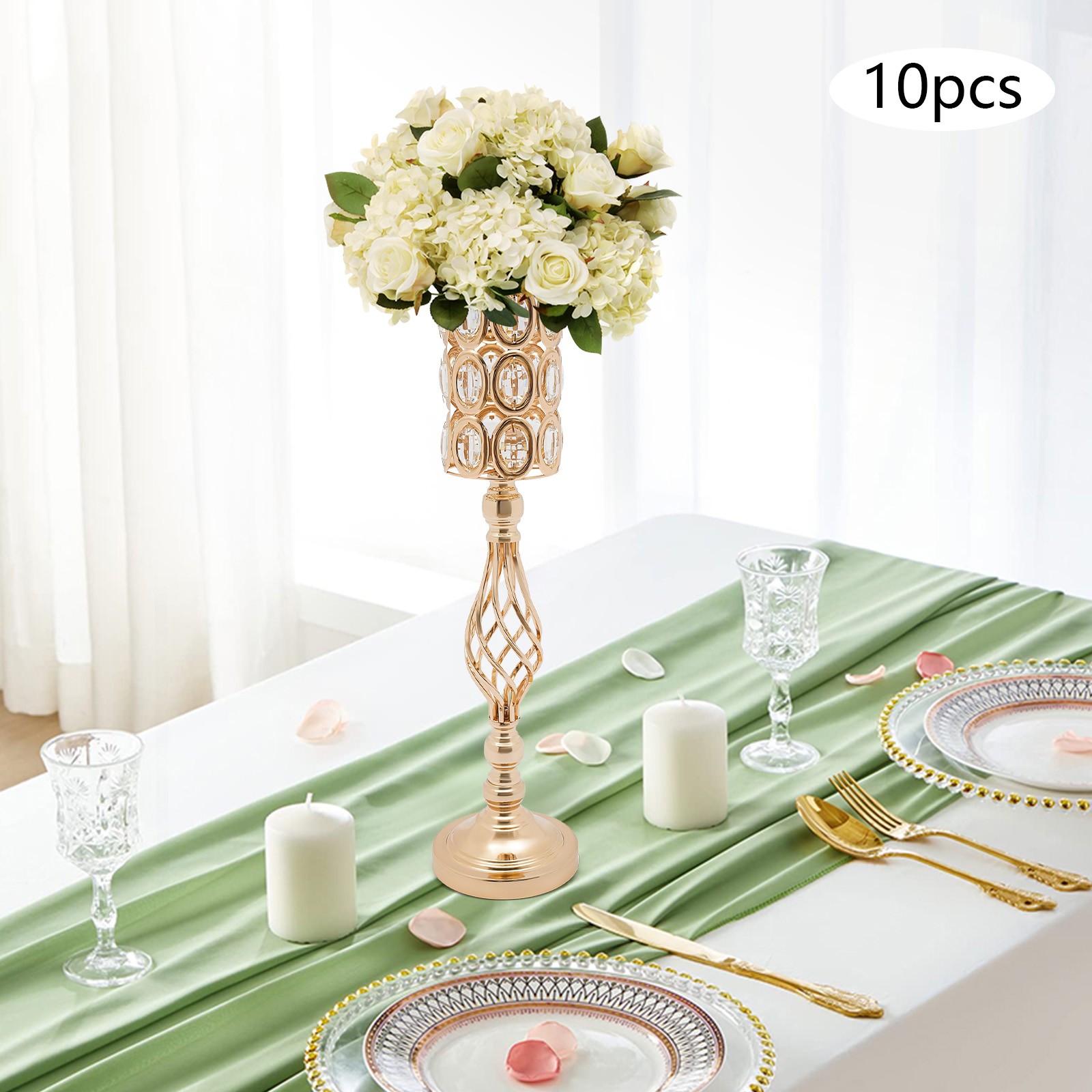 Wedding Flower Vases, 10Pcs Flower Vases for Centerpieces for Tables