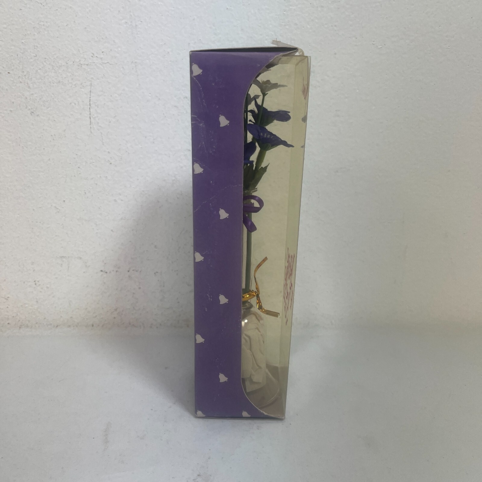 Vintage “La petite belle vase” Fake Flower Room Decor 2 Pack Hand Blown Glass