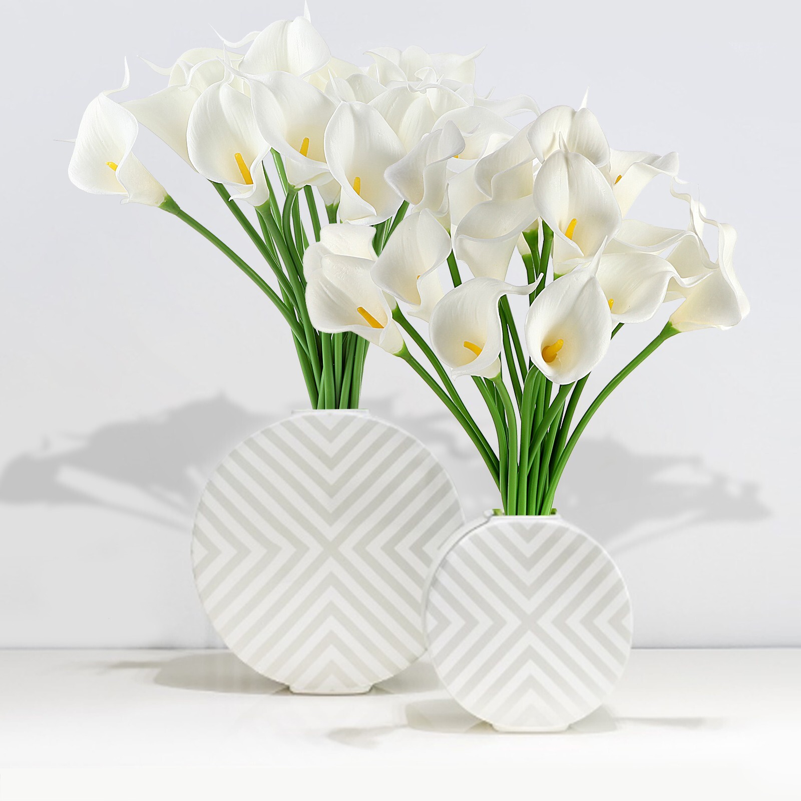 EZFLOWERY 20 Artificial Calla Lily Flowers Real Touch Latex Arrangement Bouquet