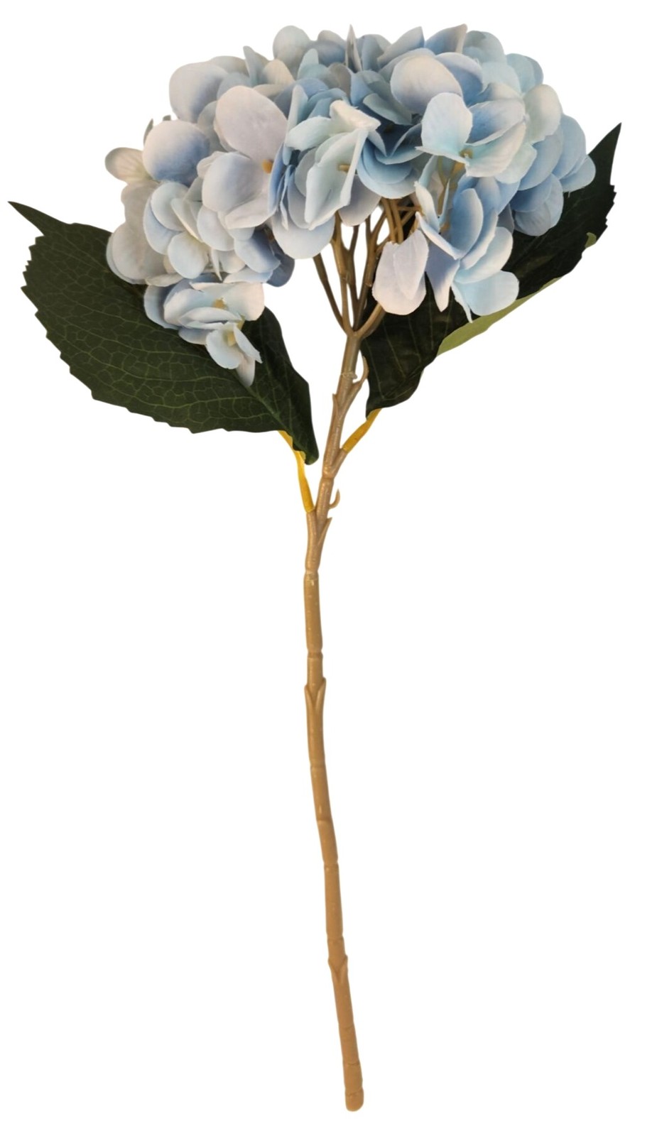 Soft Blue Faux Hydrangea Stem 18 Inch Wedding Artificial Silk Flower Large Bloom