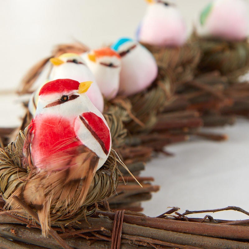 Factory Direct Craft Assorted Perched Mushroom Birds | 6 Birds