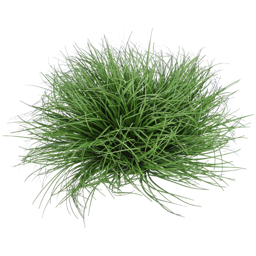 Artificial Grass: 12 Inch Faux Onion Grass Shrub Arrangement for Indoor Living