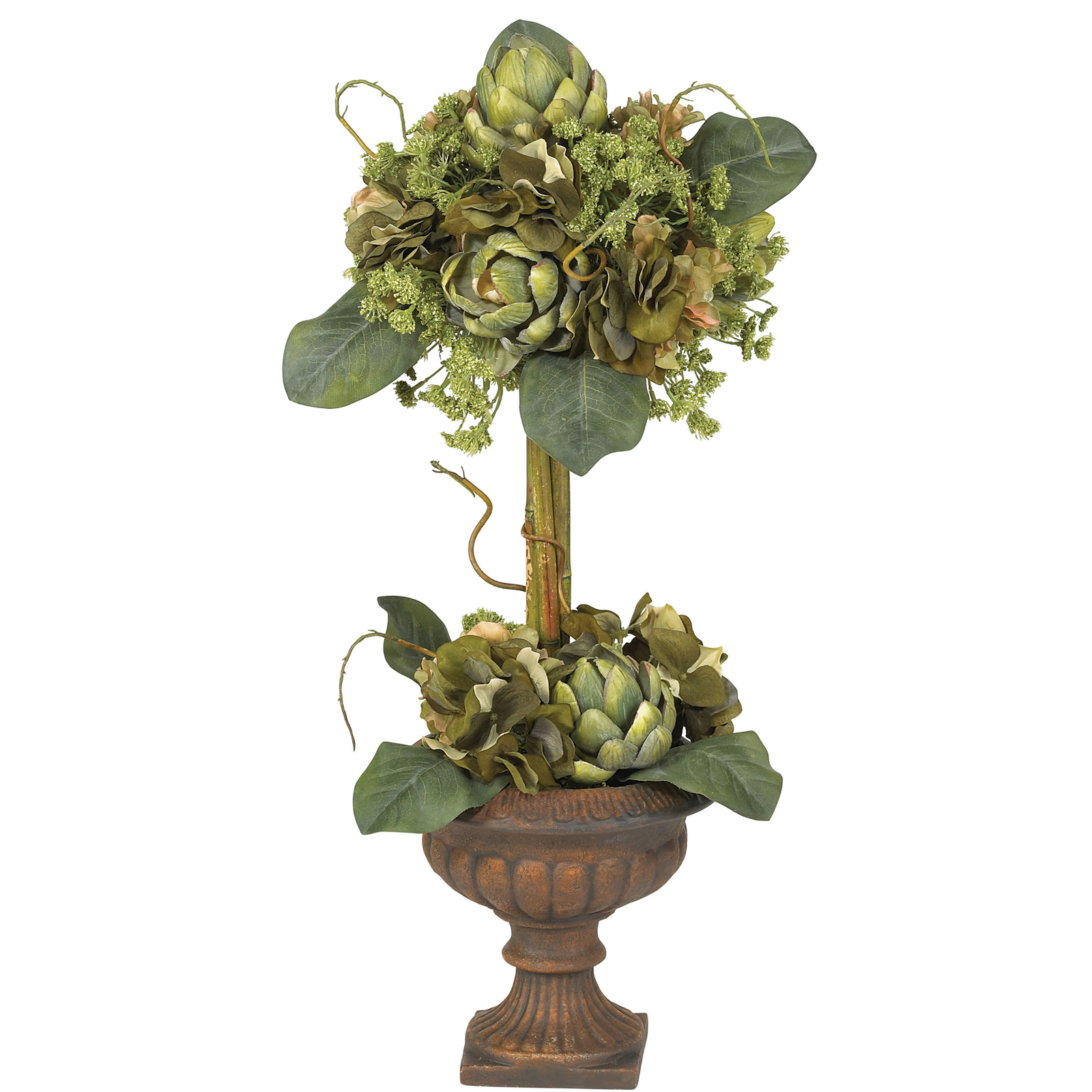 Artichoke Topiary Silk Flower Arrangement Home Decoration 2 Feet