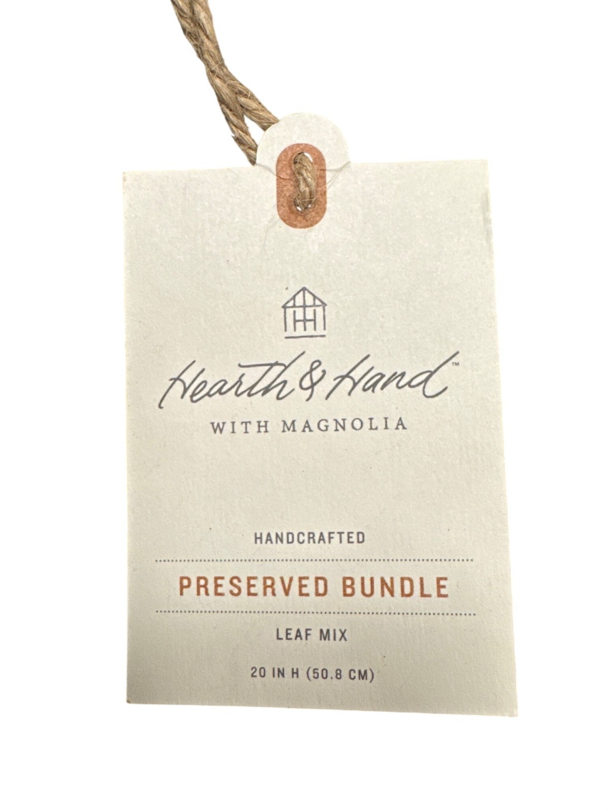 Hearth & Hand With Magnolia Preserved Bundle Leaf Mix 20″ Handcrafted Greenery H