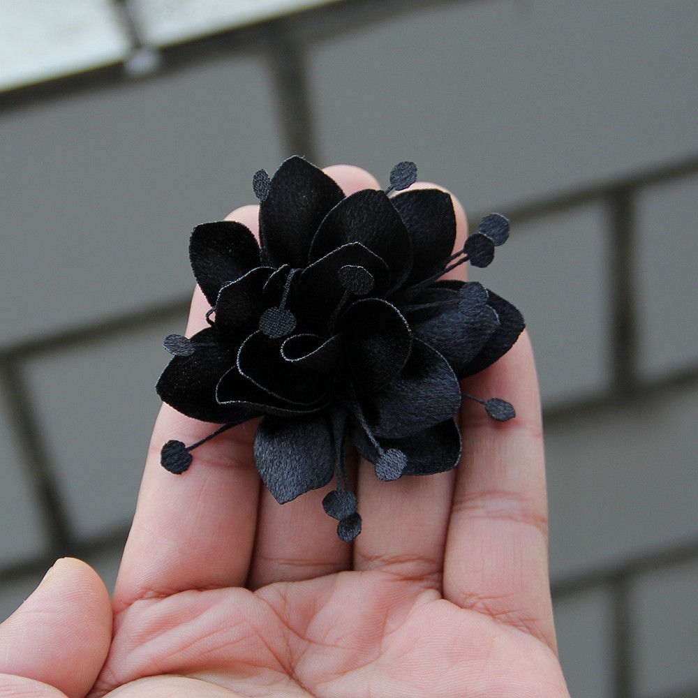6cm Fabric 3D Chiffon Flower DIY Chiffon Artificial Flower Burnt Edge Handmade
