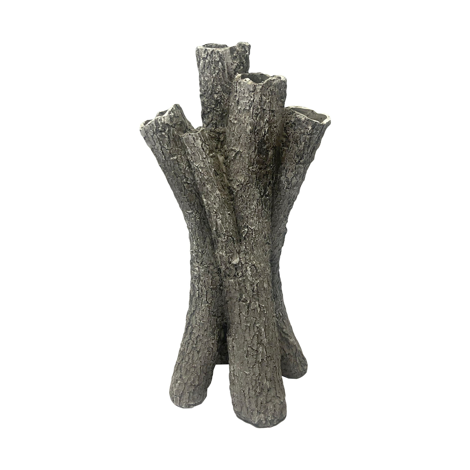 15.5″H Tree Bark Multi Vessel Vase Natural Looking Wood Flower Vase Tree Decor