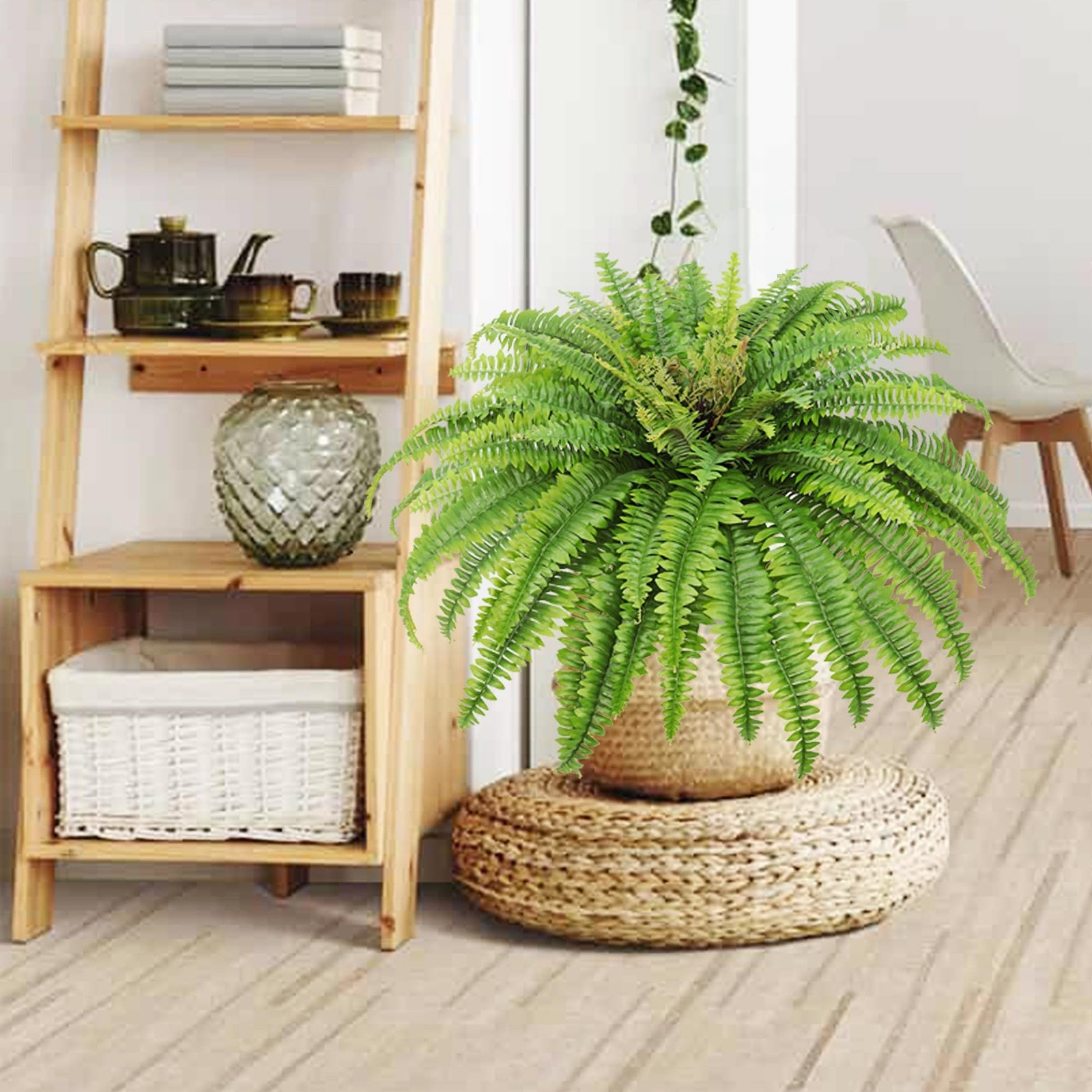 Artificial Ferns for Outdoors & Indoors, 45″ Large Faux Ferns 57 Fronds Fake …