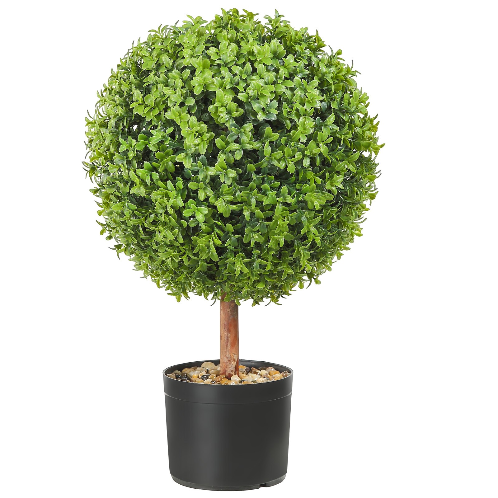 VEVOR 2 Pack 2′ Artificial Topiary Tree Faux Plant Home Decor UV Indoor Outdoor