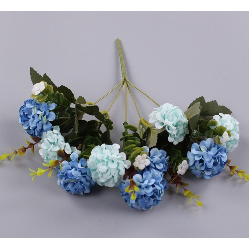 10 Head Artificial Silk Flowers Bouquet for Wedding Home Decor
