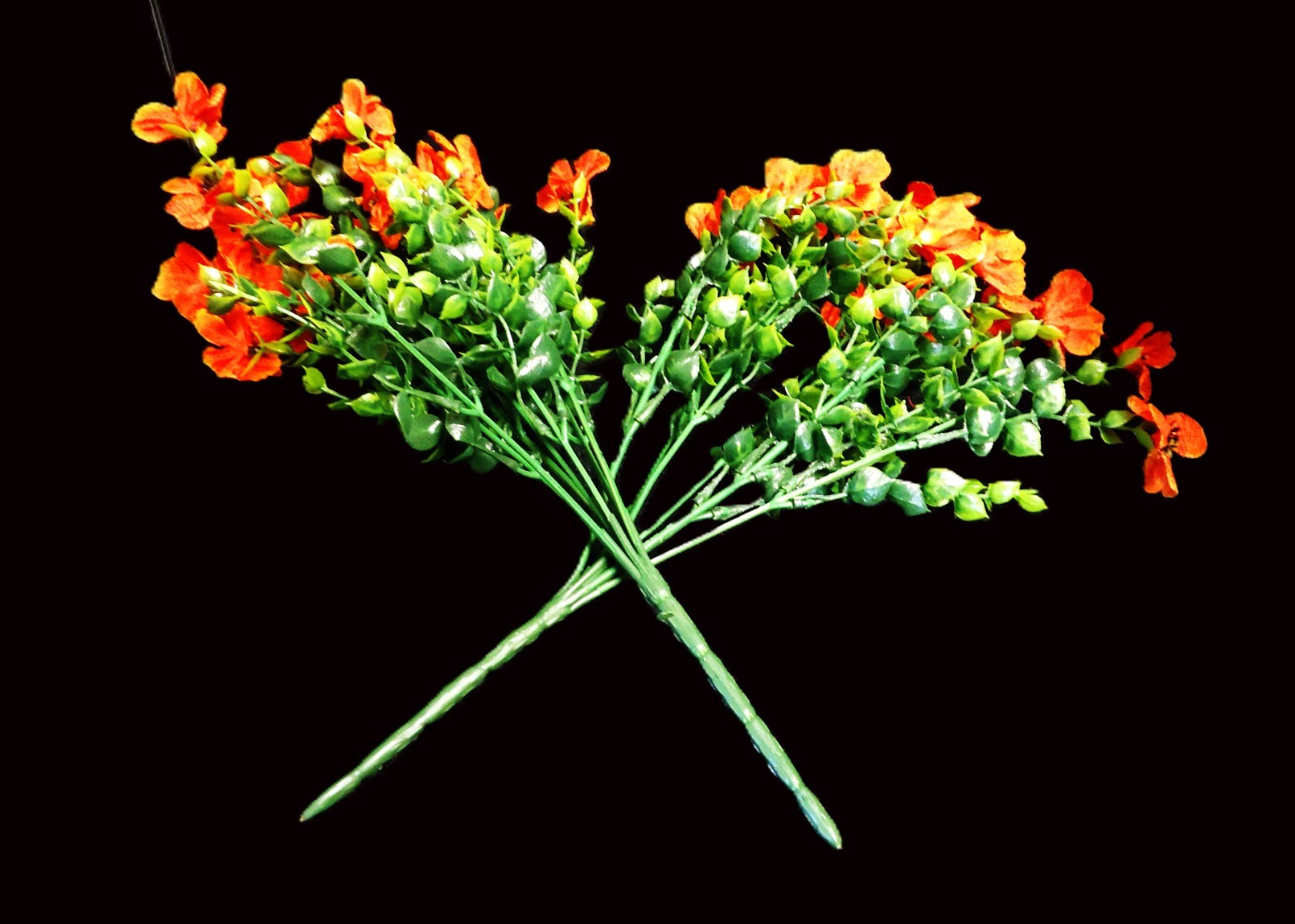 Artificial Orange/ Yellow Flower Stems – 10 pcs