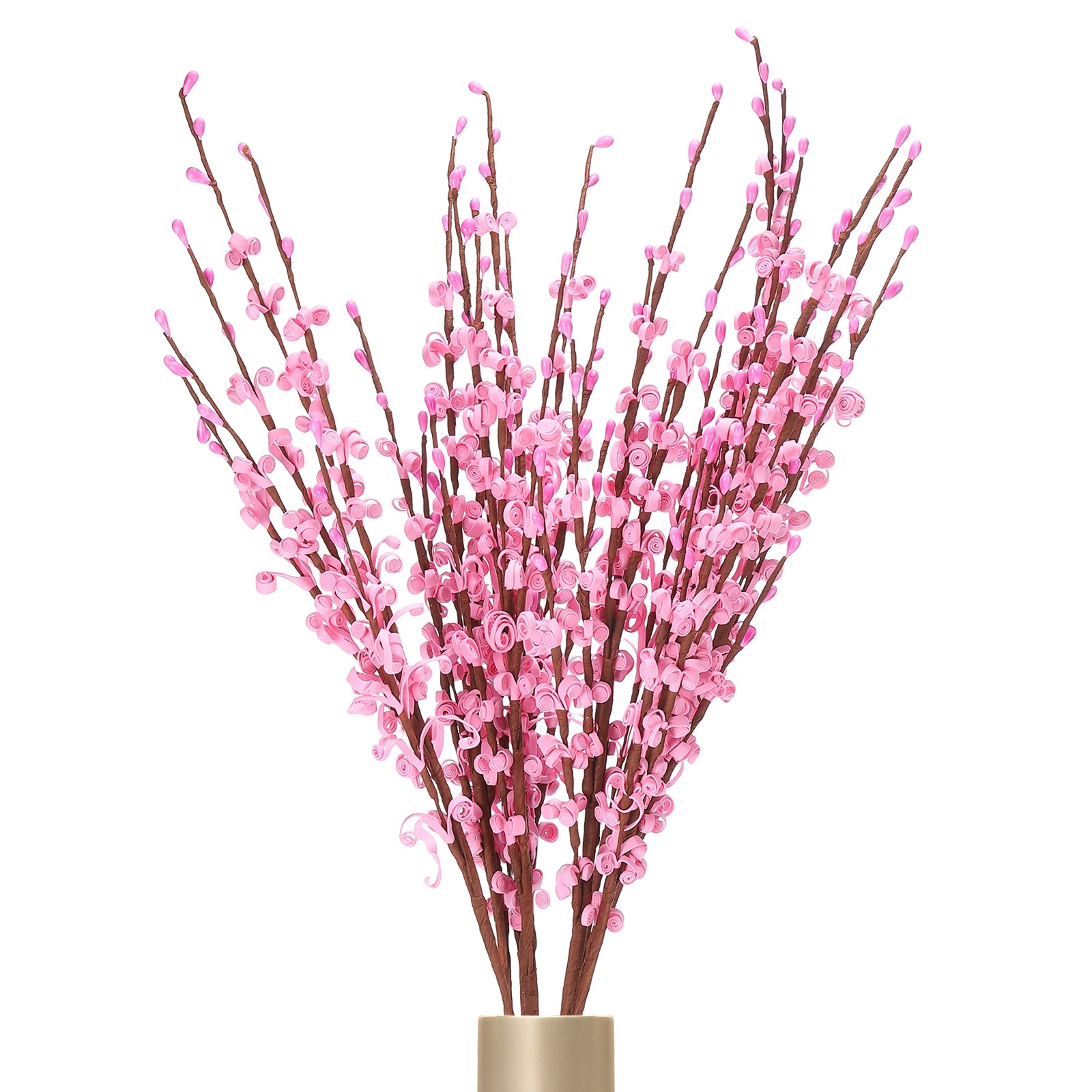 8Pcs Tall Jasmine Flower for DIY Floral Art Plant(Pink)]