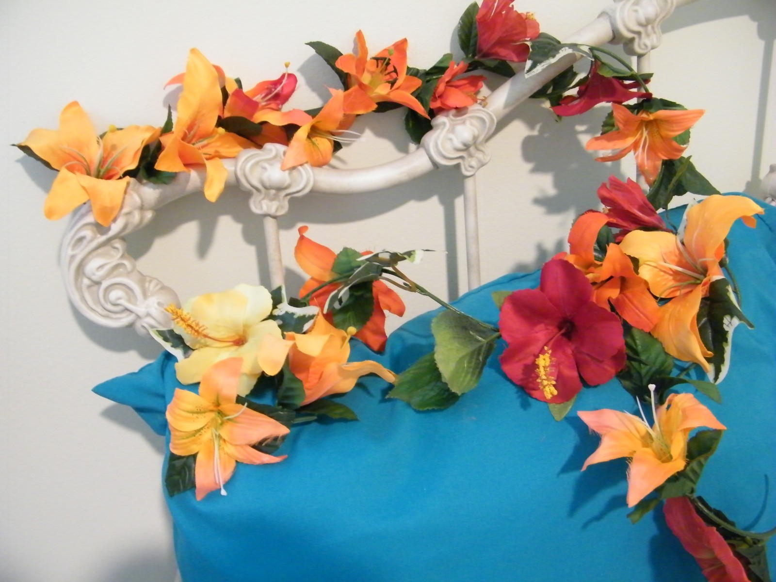NEW SILK FLOWERS in 60″ GARLAND #4 YELLOW & ORANGE