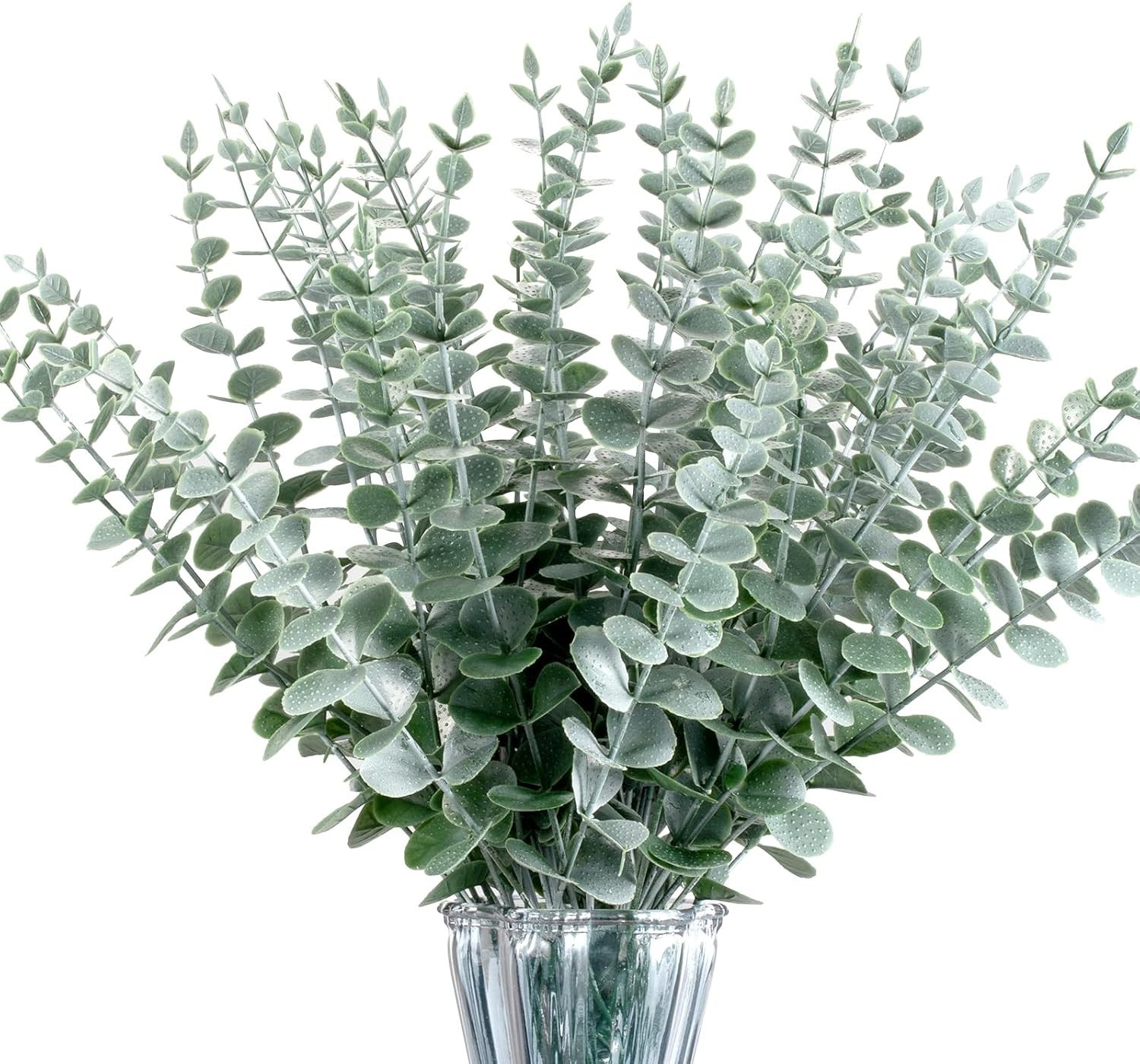 40pcs Eucalyptus Stems Artificial Eucalyptus Leaves Stems,Fake Eucalyptus Plants