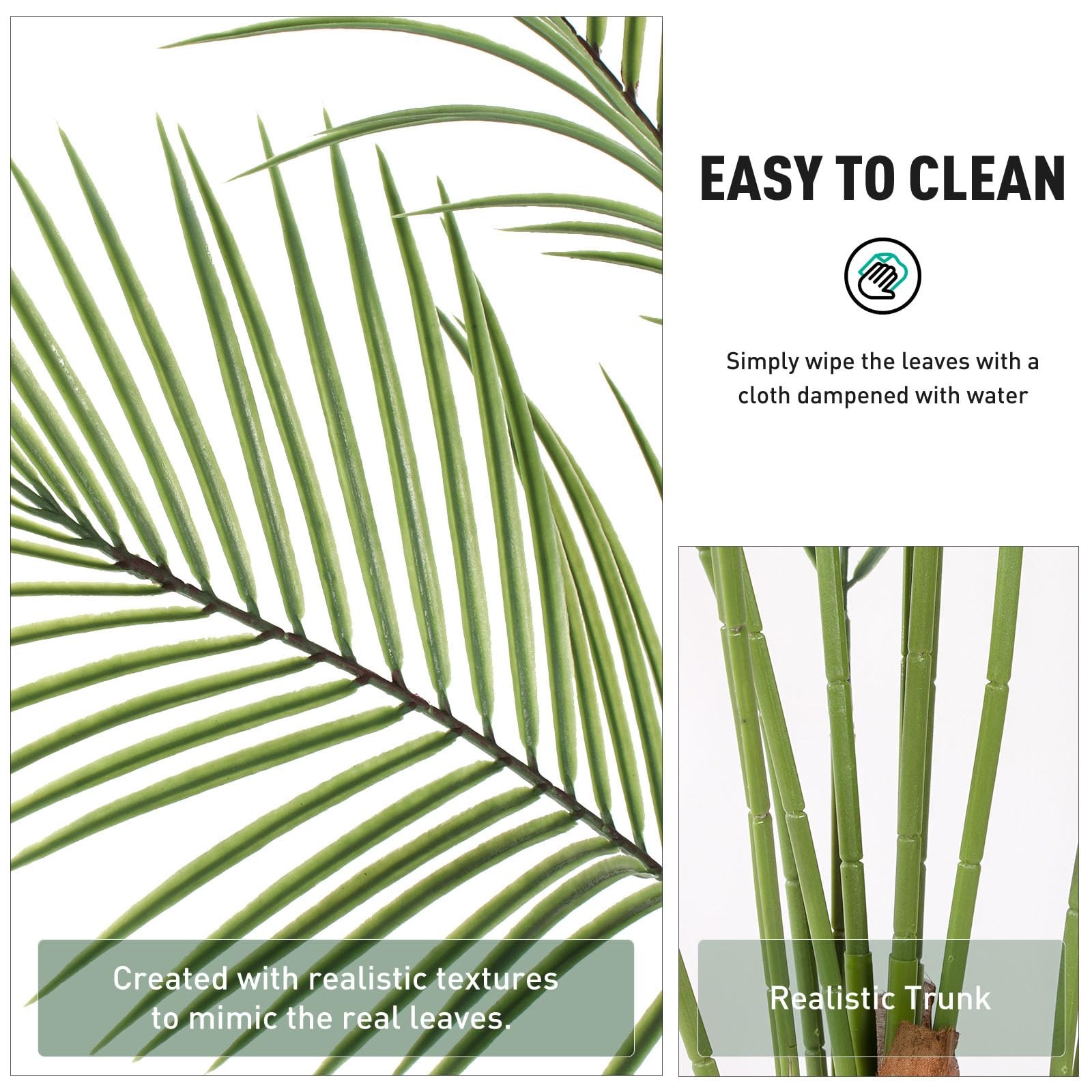 Artificial Golden Cane Palm Tree 5FT Tall Faux Palm Tree Fake Plants Faux Tro…