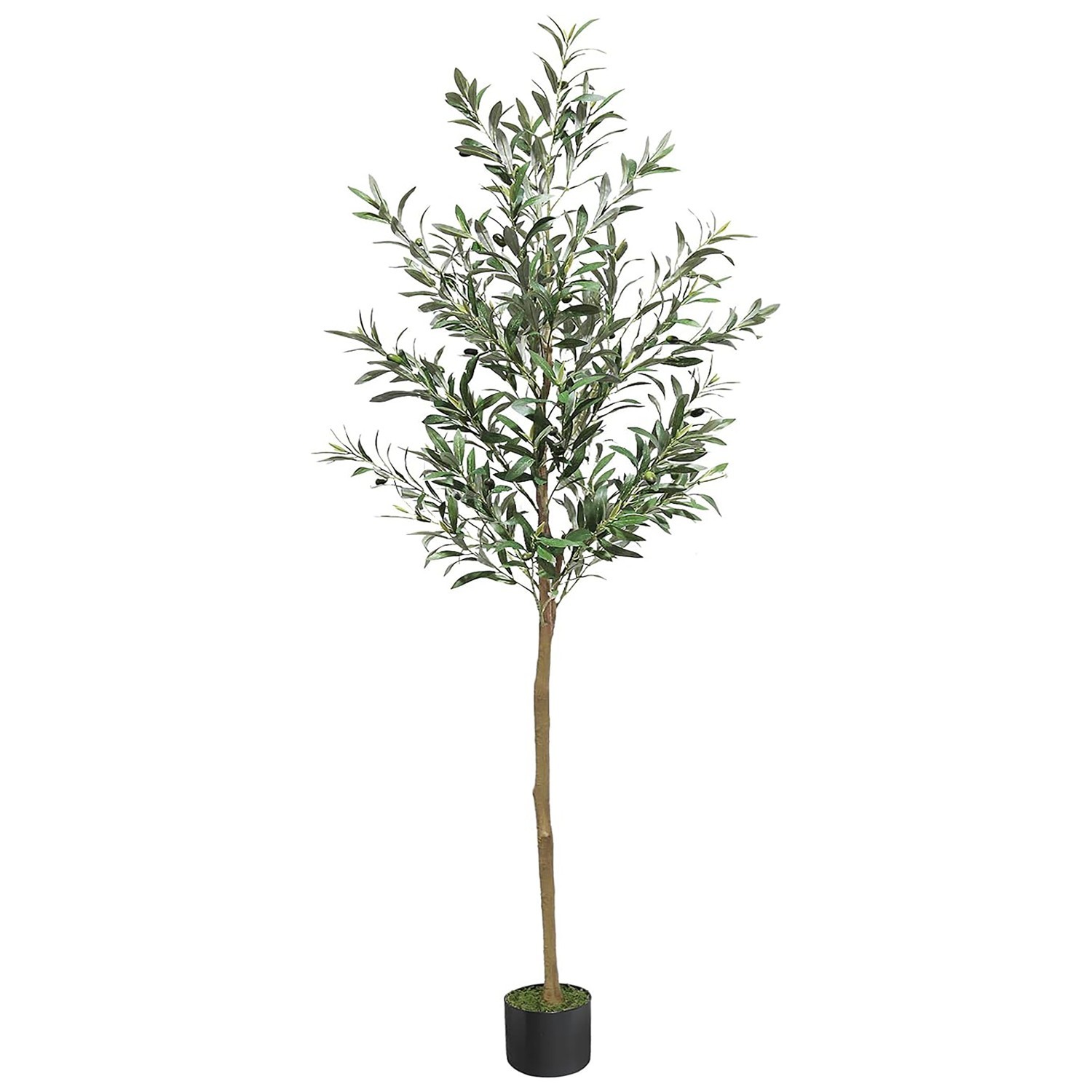 180cm Detachable Artificial Olive Tree Tall Potted Green Plant for Home Decor