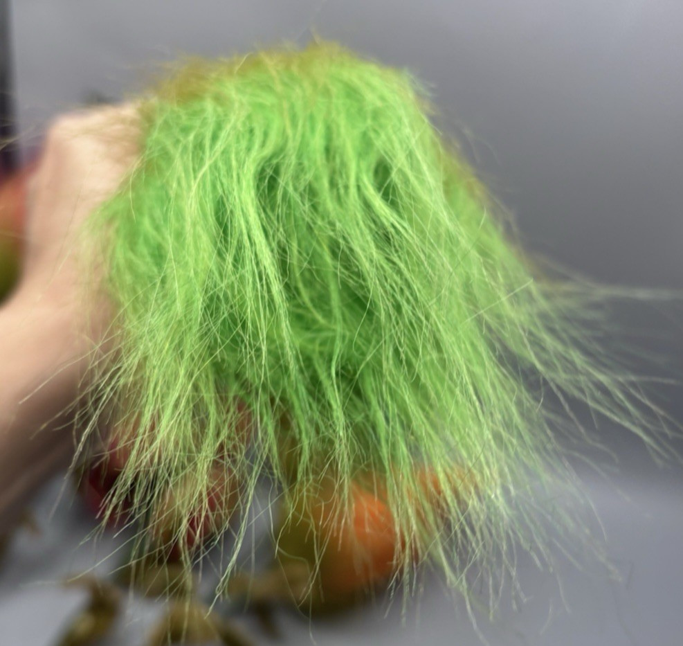 Vintage Handmade Flower Bouquet Beads Pipe Cleaner Troll Hair Whimsical Fantasy