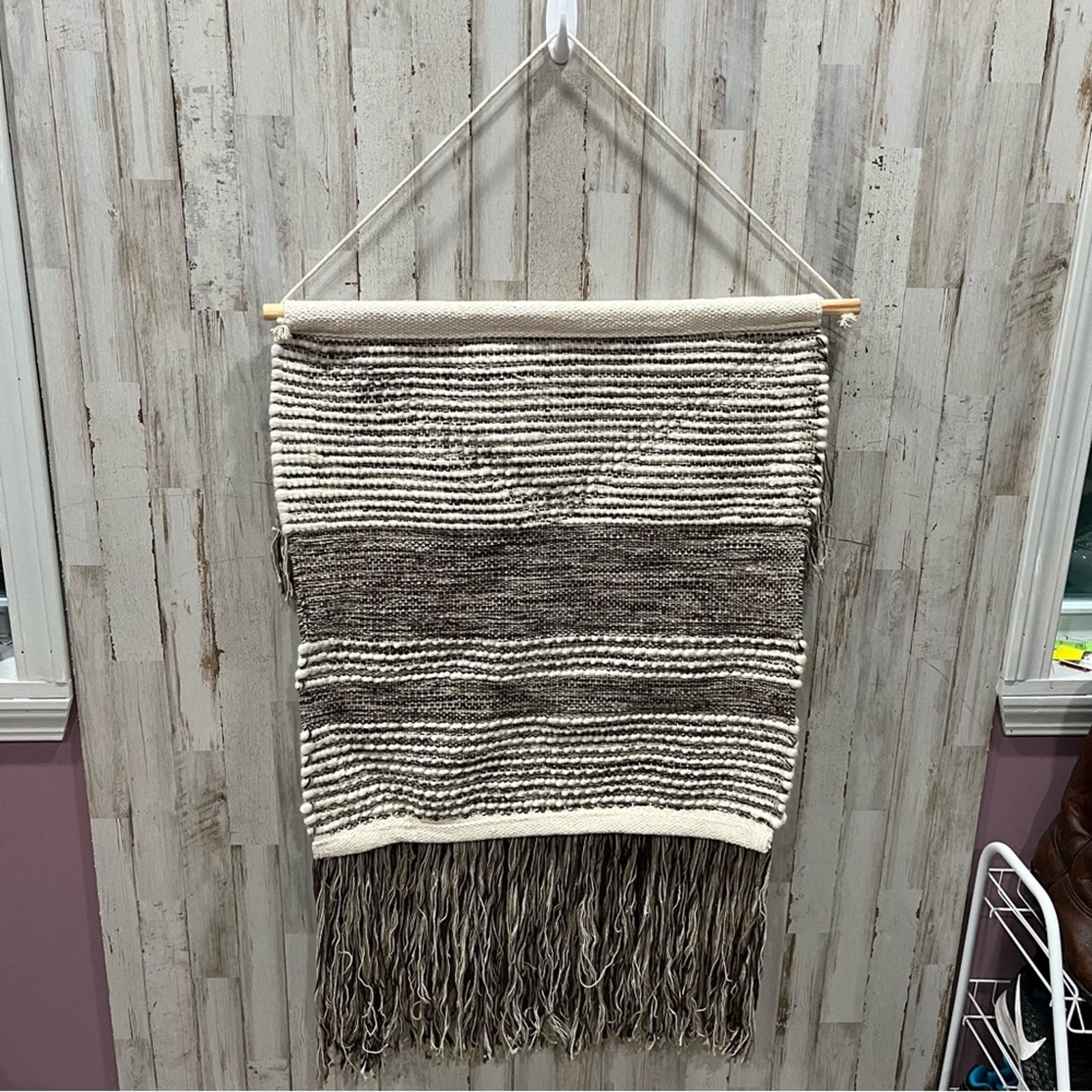 Boho Chic Rug Wall Hanging Home Decor Neutral Minimalistic