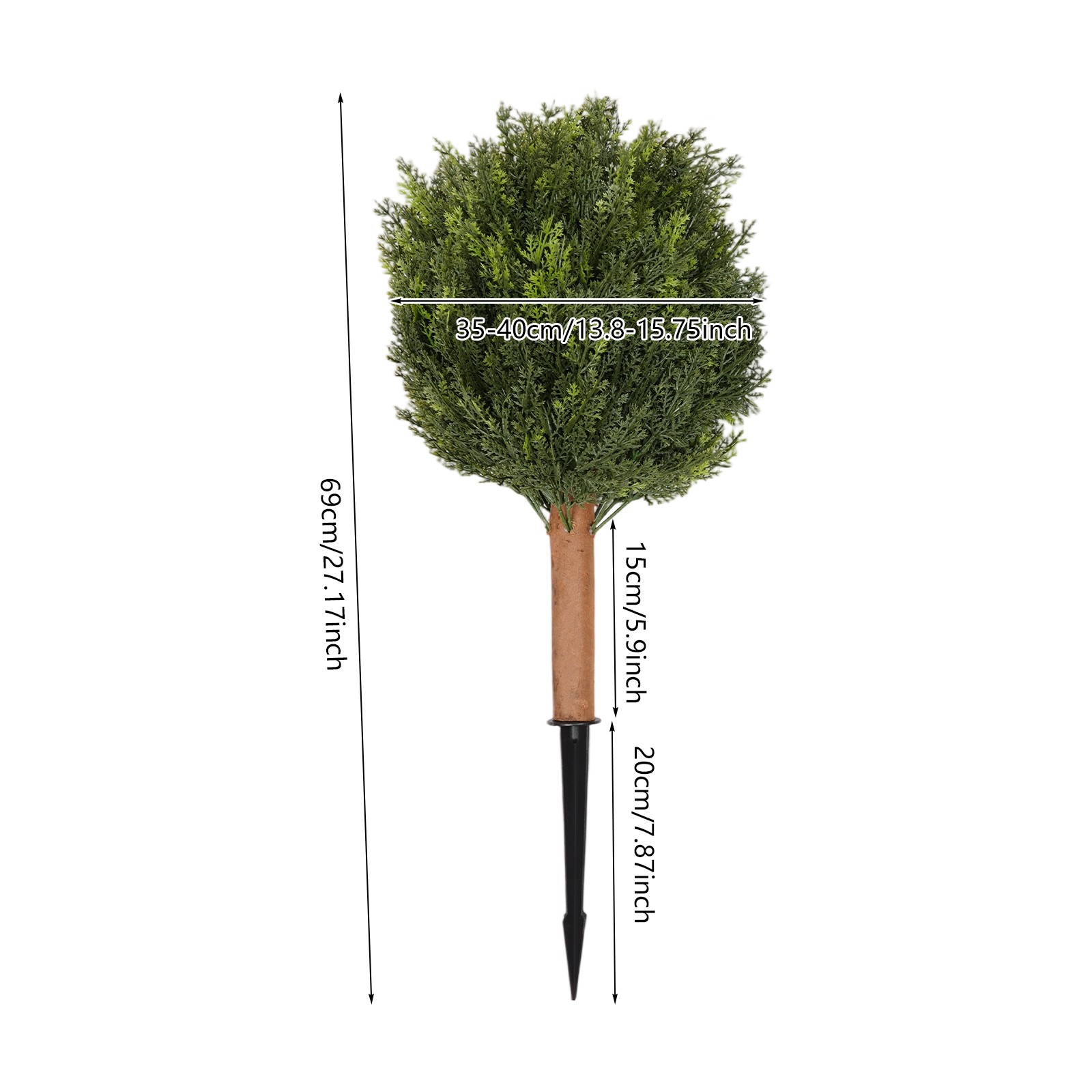 Artificial Plant Artificial Plant with Ground Spike for Indoor Outdoor Home